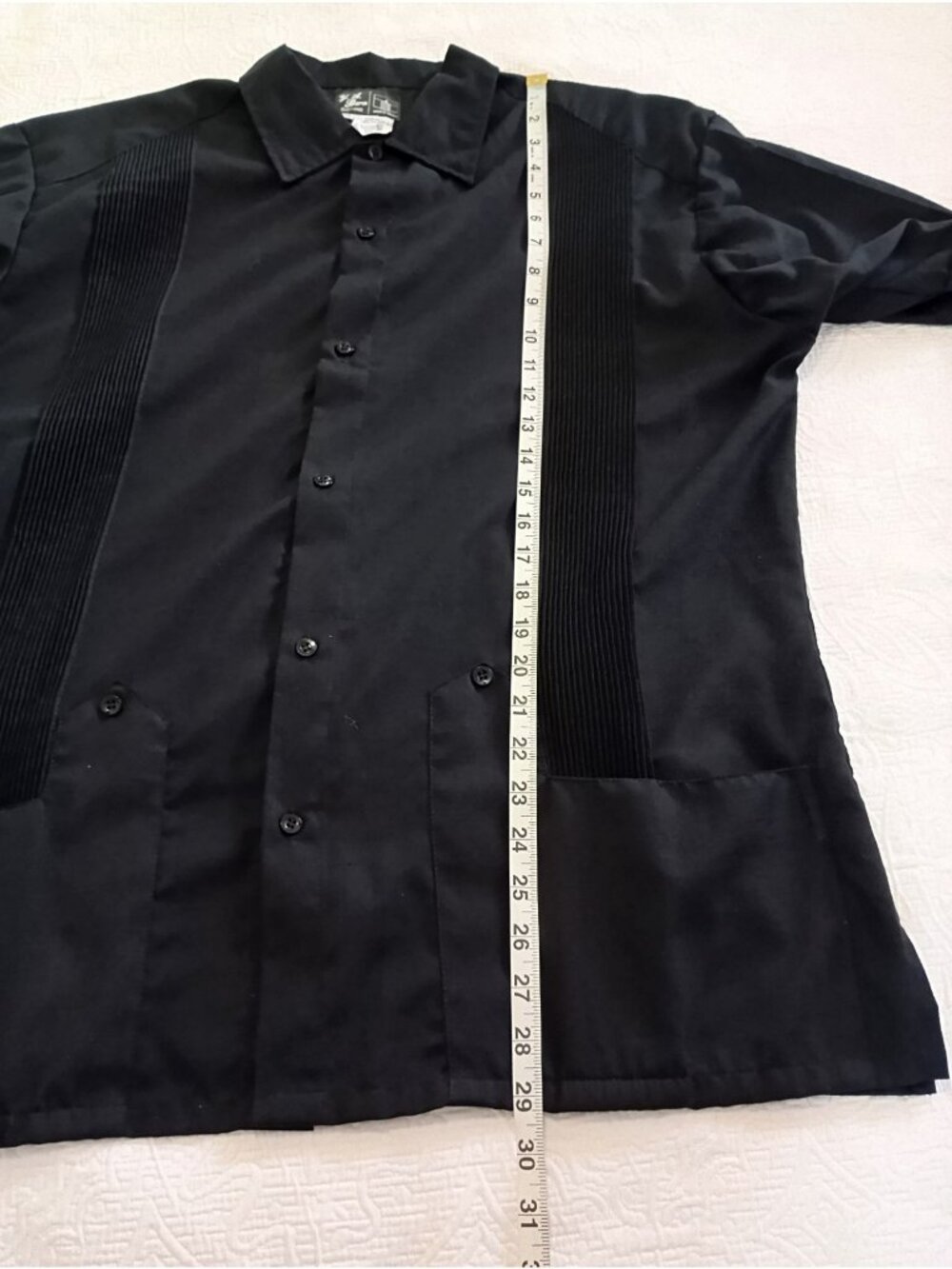 Y.A Bera Guayabera Shirt XXL Button-Up Mens Pocket Design Linen Cotton Blend - Picture 8 of 9